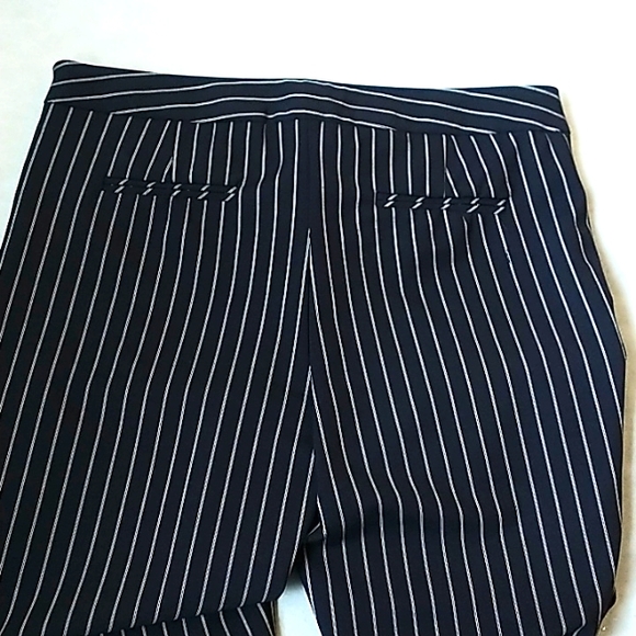 Willi Smith Flat Front Dress  Pants Blue & White Stripe - Picture 4 of 11